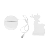 Night Lamp Three Dimensional Deer Table LED USB Night Light Bedroom Bedside Lamp for Halloween Christmas Children's Gifts