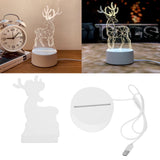 Night Lamp Three Dimensional Deer Table LED USB Night Light Bedroom Bedside Lamp for Halloween Christmas Children's Gifts