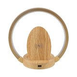 LED Wireless Charger Lamp with 3 Lighting Mode Eye‑Caring Reading Light for Bedroom HomeOval Style In Australia - Darrahopens