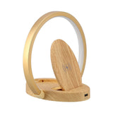 LED Wireless Charger Lamp with 3 Lighting Mode Eye‑Caring Reading Light for Bedroom HomeOval Style
