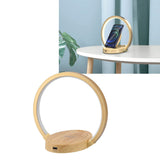 LED Wireless Charger Lamp with 3 Lighting Mode Eye‑Caring Reading Light for Bedroom HomeOval Style