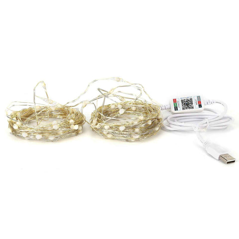 20m / 65.6ft 200LED String Light Phone APP Bluetooth Control Music Sync Colorful Rope Lamp USB Powered In Australia - Darrahopens