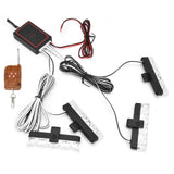 LED Red Blue Emergency Strobe Light 4x4LED Sync Flash Warning Lights 12V with Remote Control In Australia - Darrahopens
