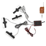 LED Red Blue Emergency Strobe Light 4x4LED Sync Flash Warning Lights 12V with Remote Control