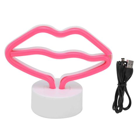 Lip Shaped LED Neon Signs with Stand USB Powered Neon Light Lamp for Baby Room Party In Australia - Darrahopens