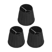 3PCS Cloth Lampshade E14 Clip On Fabric Lamp Cover for Chandelier Wall Lamp Office Home Decor(Black ) In Australia - Darrahopens