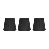 3PCS Cloth Lampshade E14 Clip On Fabric Lamp Cover for Chandelier Wall Lamp Office Home Decor(Black ) In Australia - Darrahopens