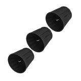 3PCS Cloth Lampshade E14 Clip On Fabric Lamp Cover for Chandelier Wall Lamp Office Home Decor(Black )