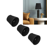3PCS Cloth Lampshade E14 Clip On Fabric Lamp Cover for Chandelier Wall Lamp Office Home Decor(Black )