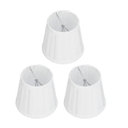 3PCS Cloth Lampshade E14 Clip On Fabric Lamp Cover for Chandelier Wall Lamp Office Home Decor(White ) In Australia - Darrahopens