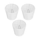 3PCS Cloth Lampshade E14 Clip On Fabric Lamp Cover for Chandelier Wall Lamp Office Home Decor(White )