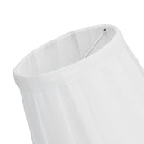 3PCS Cloth Lampshade E14 Clip On Fabric Lamp Cover for Chandelier Wall Lamp Office Home Decor(White )