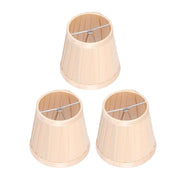 3PCS Cloth Lampshade E14 Clip On Fabric Lamp Cover for Chandelier Wall Lamp Office Home Decor(Light Gold ) In Australia - Darrahopens