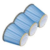 3PCS Cloth Lamp Shade E14 ClipOn Lampshade for Candle Chandelier Wall Lamp Table Light Indoor Decor(Dark Blue )
