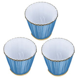 3PCS Cloth Lamp Shade E14 ClipOn Lampshade for Candle Chandelier Wall Lamp Table Light Indoor Decor(Dark Blue )