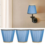 3PCS Cloth Lamp Shade E14 ClipOn Lampshade for Candle Chandelier Wall Lamp Table Light Indoor Decor(Dark Blue )