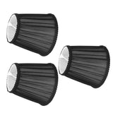 3PCS E14 ClipOn Cloth Lamp Shade Modern Fabric Lampshade Table Light Cover for Candle Chandelier(Black ) In Australia - Darrahopens