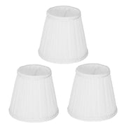 3PCS E14 ClipOn Cloth Lamp Shade Modern Fabric Lampshade Table Light Cover for Candle Chandelier(White ) In Australia - Darrahopens