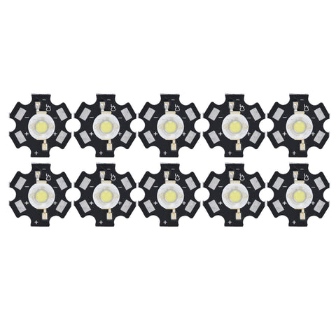10Pcs Ultra Bright LED Chip 3V DIY Light Beads for Ceiling Light Downlight Flashlight Table LampWhite Light 6500K 3W