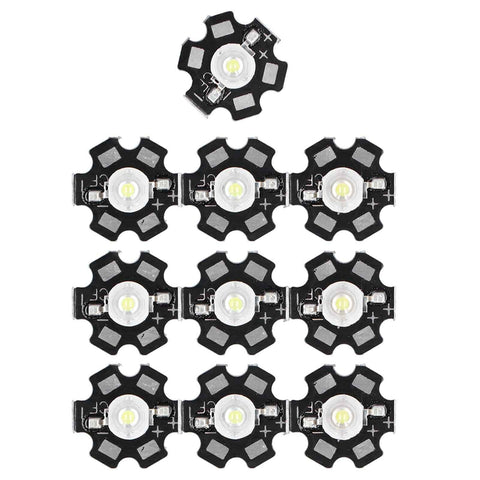 10PCS 1W LED Chip Highlight DIY Light Beads with Aluminum Base 6500k 90lm 20mm White Light In Australia - Darrahopens