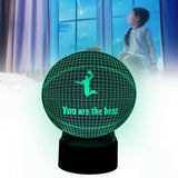 Basketball 3D LED Lamp Night Light Touch Bedside Lamp for Kids Teen Boys Room Decoration USB Or Battery Powered