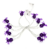 Halloween Lights LED Purple Spider Shape Decorative String Lights for Festival Party Indoor Outdoor Decoration