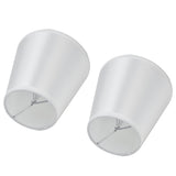 2PCS Modern Fabric Lampshade Clip On Wall Lamp Chandelier Lamp Shade for E14 Screw Table LightPT10 White