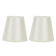 2PCS Modern Fabric Lampshade Clip On Wall Lamp Chandelier Lamp Shade for E14 Screw Table LightPT11 Beige