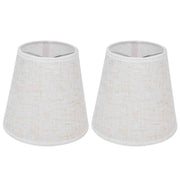 2PCS Table Lamp Shade Cover Fabric Clip On Lampshade for E14 Screw Candlestick Lamp ChandelierPT09 Linen In Australia - Darrahopens