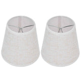 2PCS Table Lamp Shade Cover Fabric Clip On Lampshade for E14 Screw Candlestick Lamp ChandelierPT09 Linen