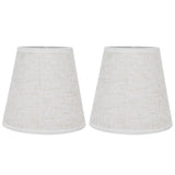 2PCS Table Lamp Shade Cover Fabric Clip On Lampshade for E14 Screw Candlestick Lamp ChandelierPT09 Linen