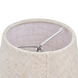 2PCS Table Lamp Shade Cover Fabric Clip On Lampshade for E14 Screw Candlestick Lamp ChandelierPT13 Beige White Edge