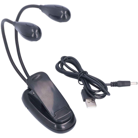 LED Book Light Eye Protecting 360° Rotatable White Light Double Pole 4 Lamp Beads Reading Lamp with Clip for Students In Australia - Darrahopens