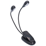 LED Book Light Eye Protecting 360° Rotatable White Light Double Pole 4 Lamp Beads Reading Lamp with Clip for Students