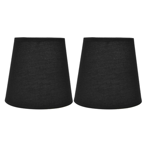 2Pcs Indoor Lamp Shade European Style Fabric Lampshade for E14 Chandelier Table Lamp Floor LampPX15 Black In Australia - Darrahopens