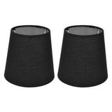 2Pcs Indoor Lamp Shade European Style Fabric Lampshade for E14 Chandelier Table Lamp Floor LampPX15 Black In Australia - Darrahopens