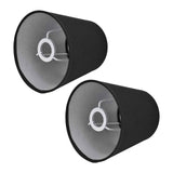 2Pcs Indoor Lamp Shade European Style Fabric Lampshade for E14 Chandelier Table Lamp Floor LampPX15 Black In Australia - Darrahopens
