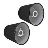 2Pcs Indoor Lamp Shade European Style Fabric Lampshade for E14 Chandelier Table Lamp Floor LampPX15 Black In Australia - Darrahopens