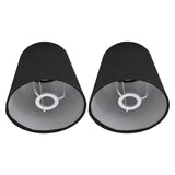 2Pcs Indoor Lamp Shade European Style Fabric Lampshade for E14 Chandelier Table Lamp Floor LampPX15 Black