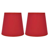 2Pcs Indoor Lamp Shade European Style Fabric Lampshade for E14 Chandelier Table Lamp Floor LampPX16 Red In Australia - Darrahopens