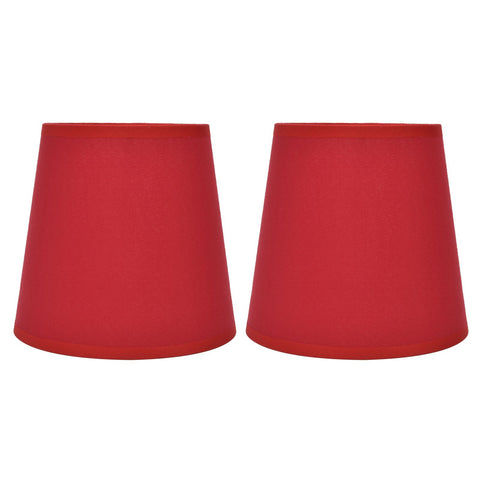 2Pcs Indoor Lamp Shade European Style Fabric Lampshade for E14 Chandelier Table Lamp Floor LampPX16 Red In Australia - Darrahopens