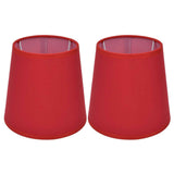 2Pcs Indoor Lamp Shade European Style Fabric Lampshade for E14 Chandelier Table Lamp Floor LampPX16 Red In Australia - Darrahopens