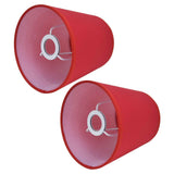 2Pcs Indoor Lamp Shade European Style Fabric Lampshade for E14 Chandelier Table Lamp Floor LampPX16 Red In Australia - Darrahopens