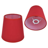 2Pcs Indoor Lamp Shade European Style Fabric Lampshade for E14 Chandelier Table Lamp Floor LampPX16 Red