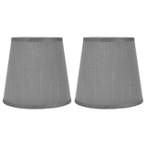 2Pcs Indoor Lamp Shade European Style Fabric Lampshade for E14 Chandelier Table Lamp Floor LampPX150 Silver Gray In Australia - Darrahopens