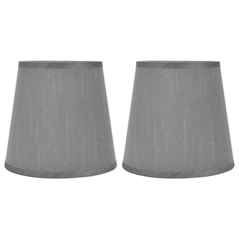 2Pcs Indoor Lamp Shade European Style Fabric Lampshade for E14 Chandelier Table Lamp Floor LampPX150 Silver Gray In Australia - Darrahopens