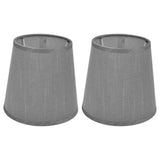 2Pcs Indoor Lamp Shade European Style Fabric Lampshade for E14 Chandelier Table Lamp Floor LampPX150 Silver Gray In Australia - Darrahopens