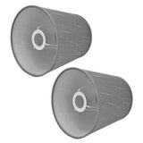 2Pcs Indoor Lamp Shade European Style Fabric Lampshade for E14 Chandelier Table Lamp Floor LampPX150 Silver Gray In Australia - Darrahopens