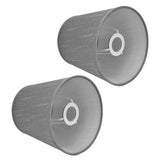 2Pcs Indoor Lamp Shade European Style Fabric Lampshade for E14 Chandelier Table Lamp Floor LampPX150 Silver Gray In Australia - Darrahopens