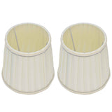 Fabric Lampshade Beige Silver Edge Craft European Style Simple Lamp Shade for E14 Screw Candlestick Lamp In Australia - Darrahopens